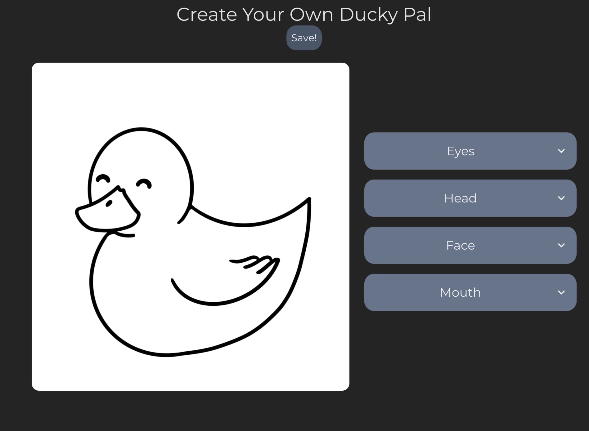 view of the ducky app interface